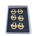 Qiuhan OEM Letter Hoops for Kid Earrings Anti-allergy Mini 18mm Small Twist Custom Name Earrings
