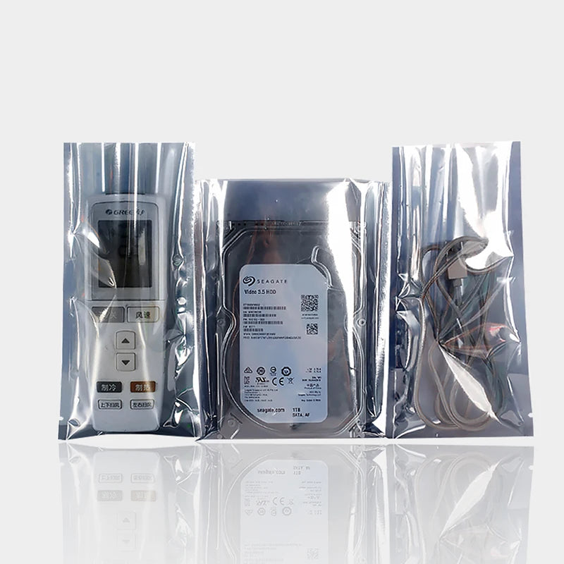 Customized Anti-Static PE ESD Zip Lock Shielding Transport Bag LDPE Plastic Laminated Metal Electronic Screen Printing