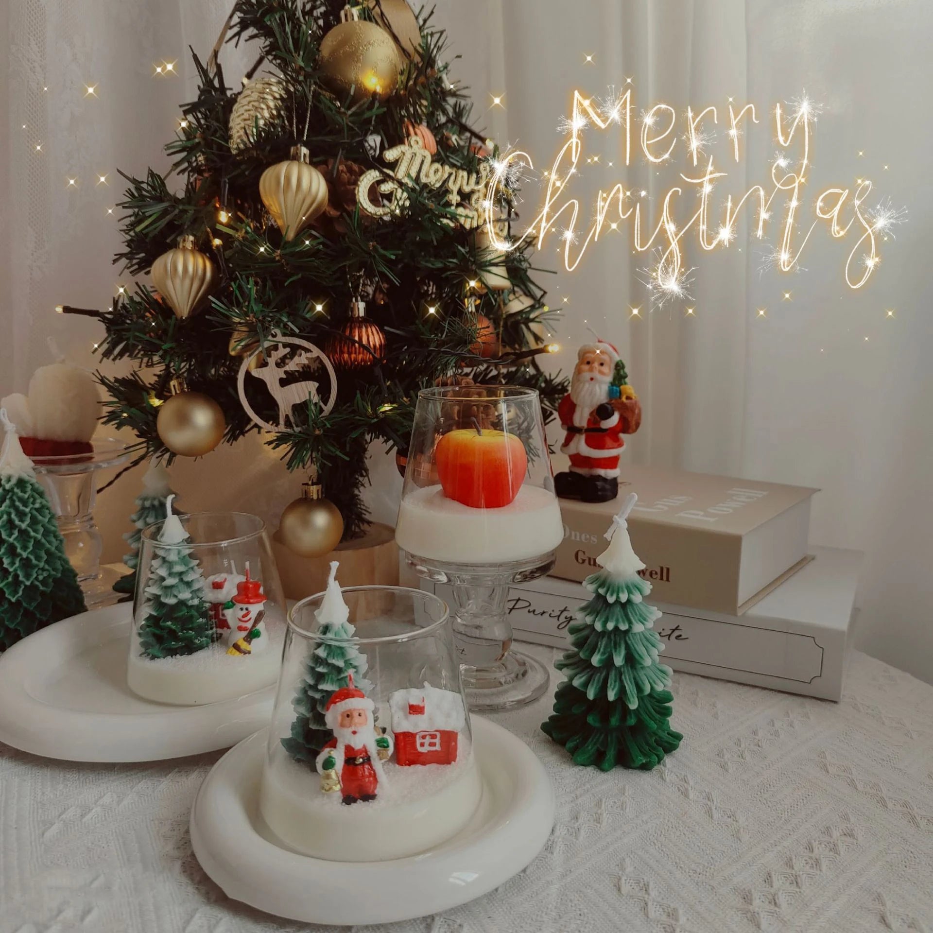 Scented Candles Christmas Weddings Soy Wax Aromatherapy Luxurious Festival Jar Candles Decoration