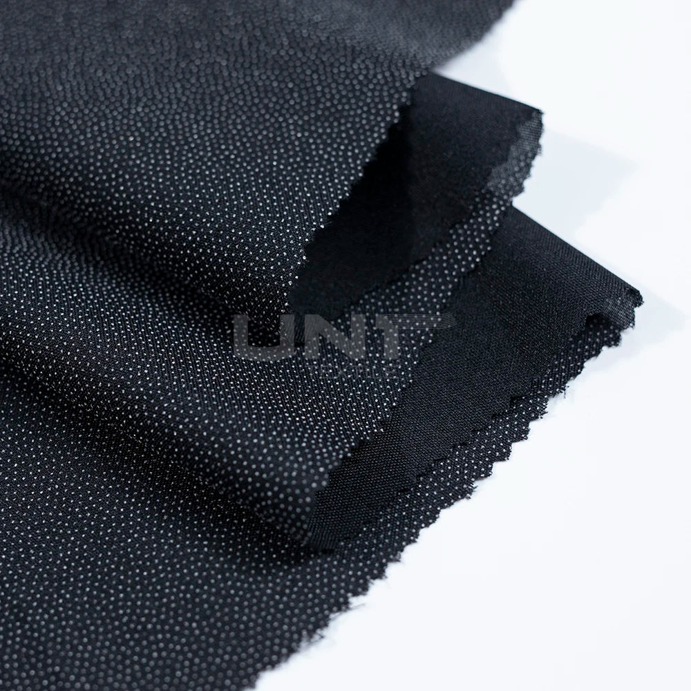 Custom Plain Twill Polyester Weave Interlining Adhesive Woven Fusible Interlining