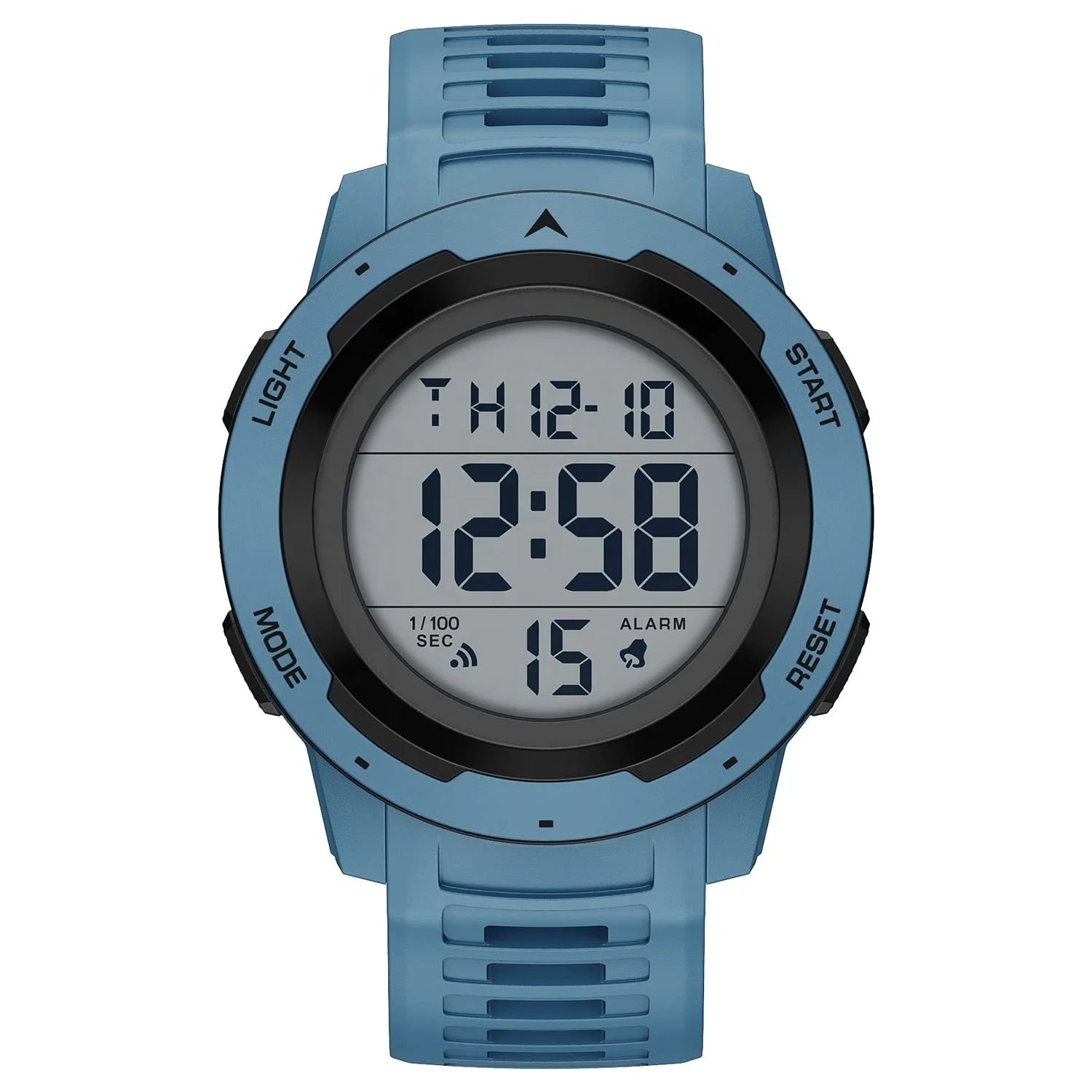 Mens Waterproof Digital Sport Watches Wide Screen Easy Read Display With Rubber Strap