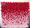 H05072 Wedding Photography Studio Decor 8x8ft Red Pink White Ombre Silk Flower Walls Backdrop Panel Artificial Flower Wall