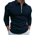 RNSHANGER Spring Autumn Men Long Sleeve Zipper Polo Neck T Shirt Fashion Breathable Casual Men T Shirt Men Tops