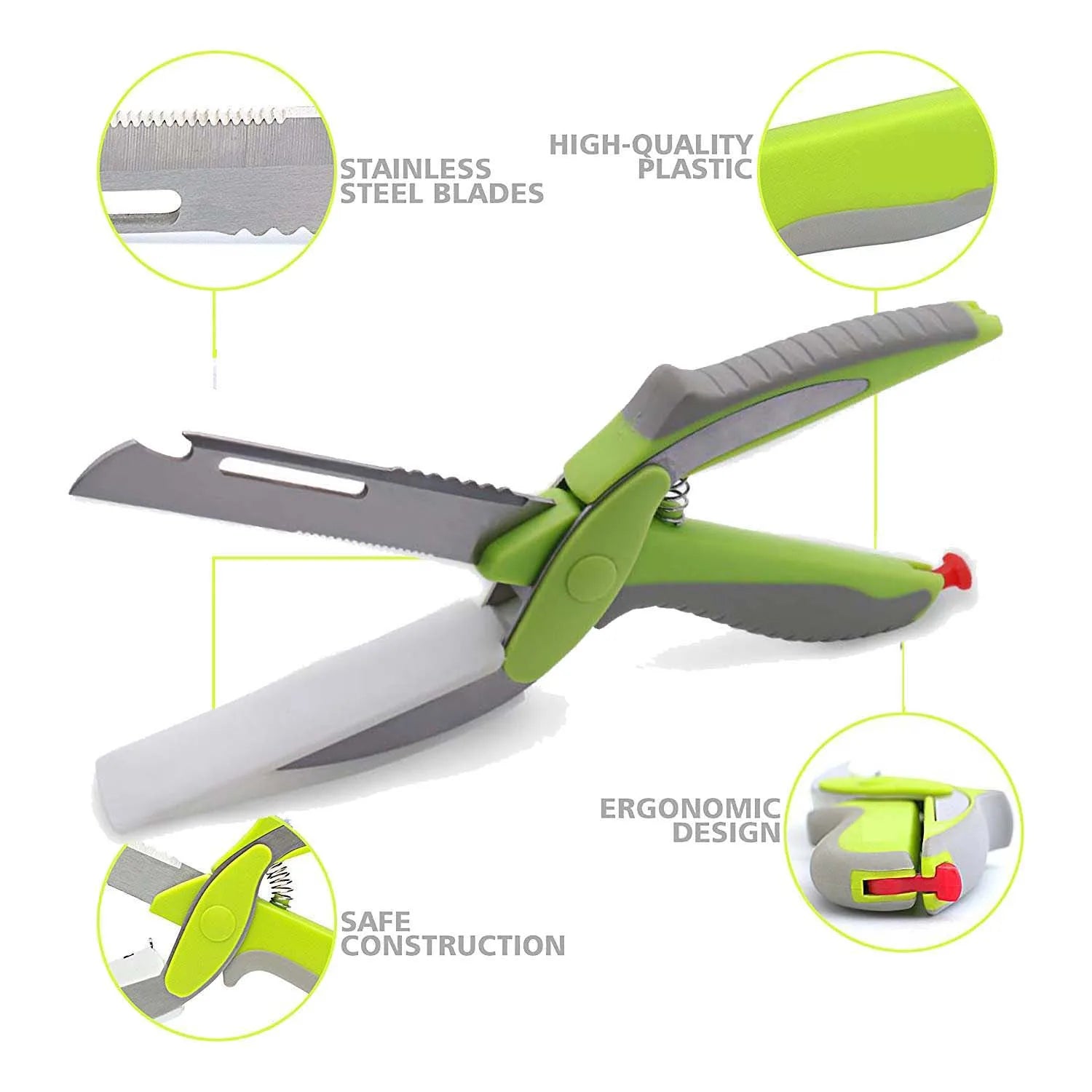 Epsilon 6 in 1 Food Chopper Replace Your Kitchen Knife and Cutting Board Scissors