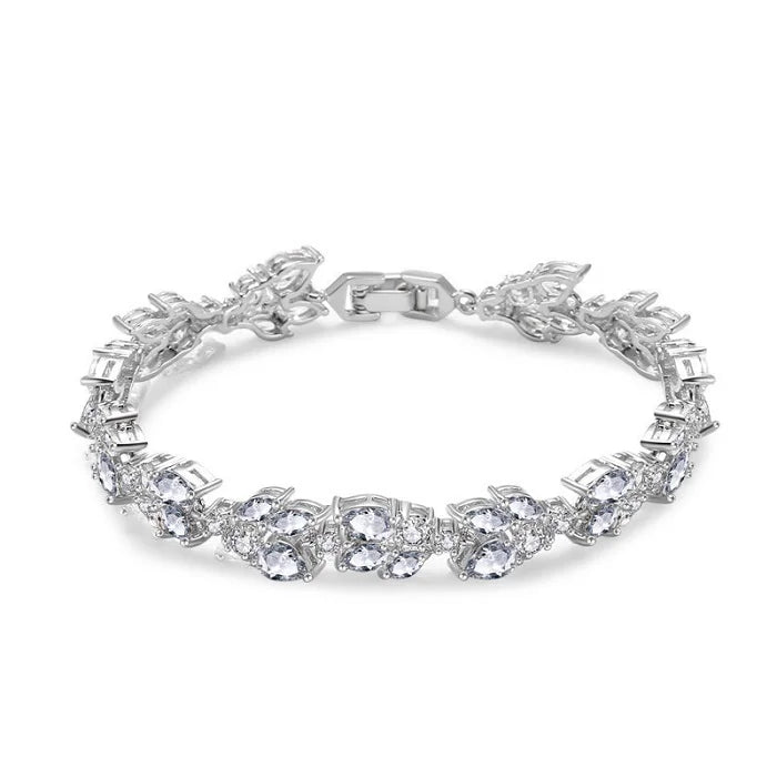 2021 New Fashion Charms Zircon Jewelry Buckle Chain Women Luxury Bracelet and Bangle for Party Wedding Prom