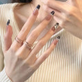 Luxury Private Label Press on Nails French Black Edge Ballerina Acrylic Nails With love Rhinestones Artificial Nails