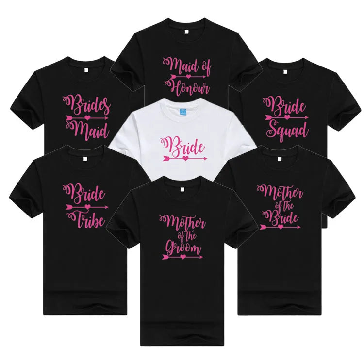 Bride & Bridal Party Shirts - Bride Tribe Wedding Tees for Bridesmaid Maid of Honor