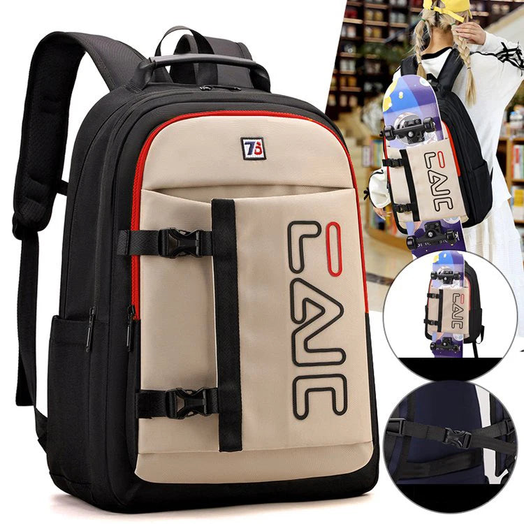 Men's Fashion Anti-Theft Smart Backpack Waterproof Sports Style Zipper Closure Polyester Lining for School Outdoor Laptop Bag