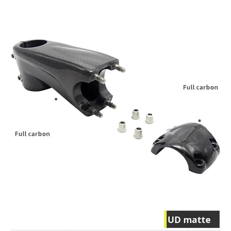 Full Carbon Fiber Mountain Road Bike Stem 3k Speed Reduction -10 Degrees 31.8mm Red White Black