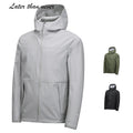 Men's 3-Layer Waterproof Rain Jacket with Hood Fully Seam Taped and Windproof Stand Zipper Sport Hiking Outdoor Hard Shell