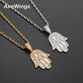 CN417  Men and Women Pendant&Necklace Brass Cubic Zircon Jewelry Hip Hop