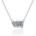 Elegant Emerald Cut & Radiant Heart Shaped 2.0CT Moissanite Diamond Necklace Perfect Gift for Mom or Wife