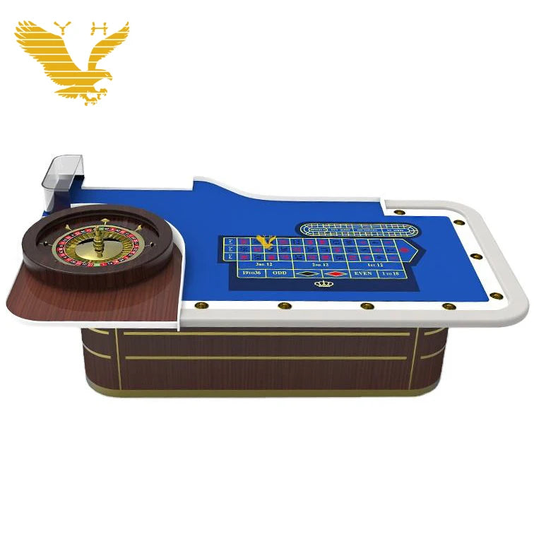 YH 96 Inch Professional Texas Poker Electronic Roulette Table Casino Standard Quality MDF+PU+Wood Material Customizable Color