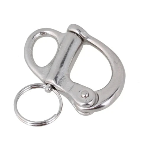 Stainless Steel 304 316 Fixed Snap Shackle Nice Price Rigging Hardware D Ring  Shackle for Marine Mining Lifting Casting
