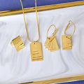 New Arrival 18k Gold Plated Stainless Steel Jewelry Set Necklace Earrings Ring Tarnish Free Set for Women