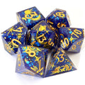 Sharp Edge DND Dice SetHandmade 7 Accessories Dice for TTRPG GamesMulti-Sided RPG Polyhedral Resin Roleplaying Games Dice #L8