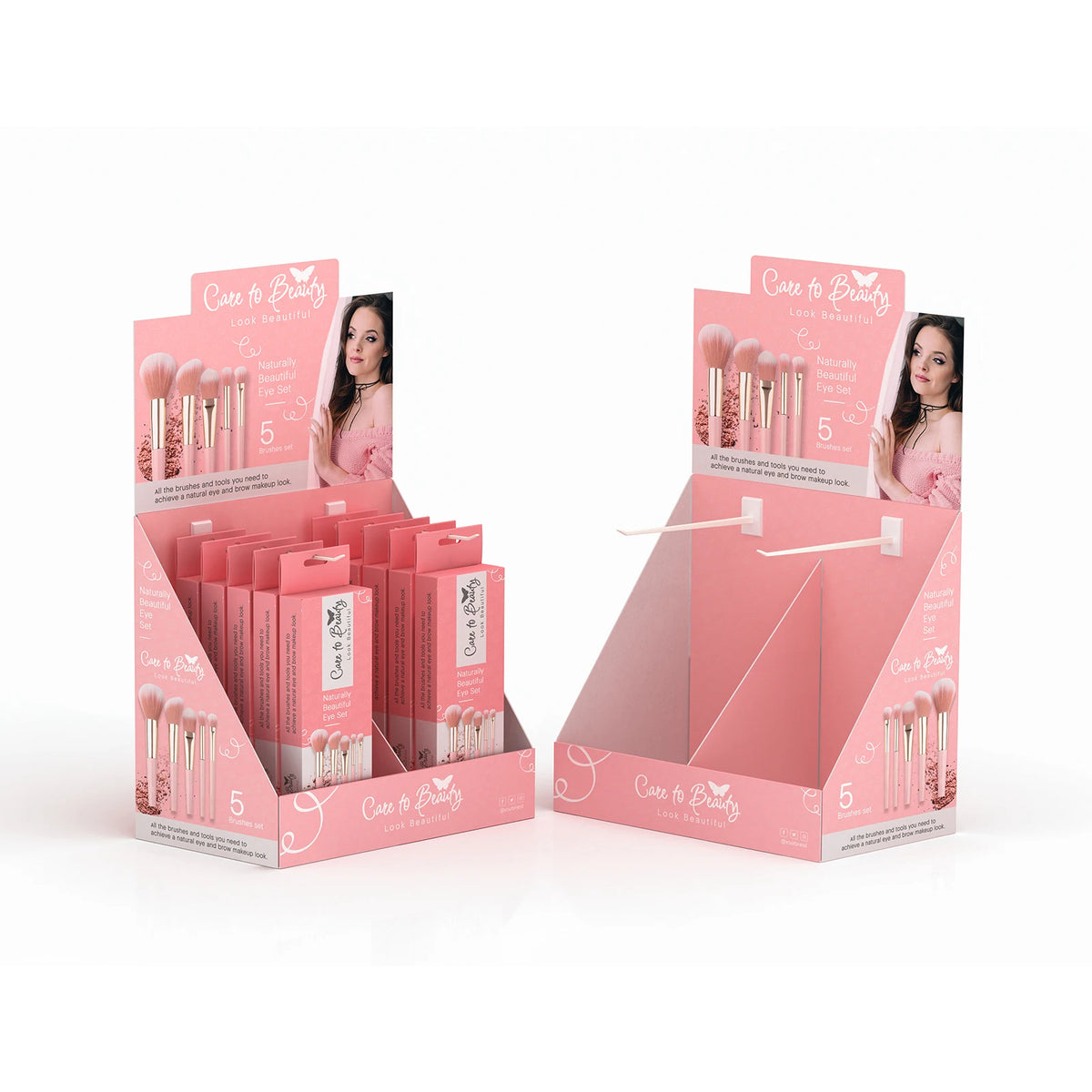 Hot Selling Store Promotion Cardboard Corrugated Paper Box Supermarket Counter Top Display Box for Beauty Skin Care Products