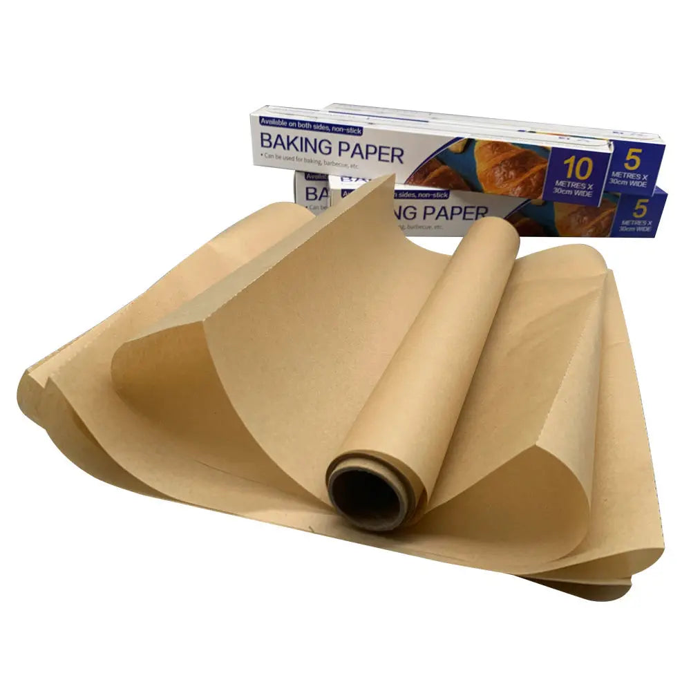 Custom Wholesale Food Grade Easy Tear Silicone Paper Rolls for Barbecue Baking Paper Rolls 5m/10m/20m