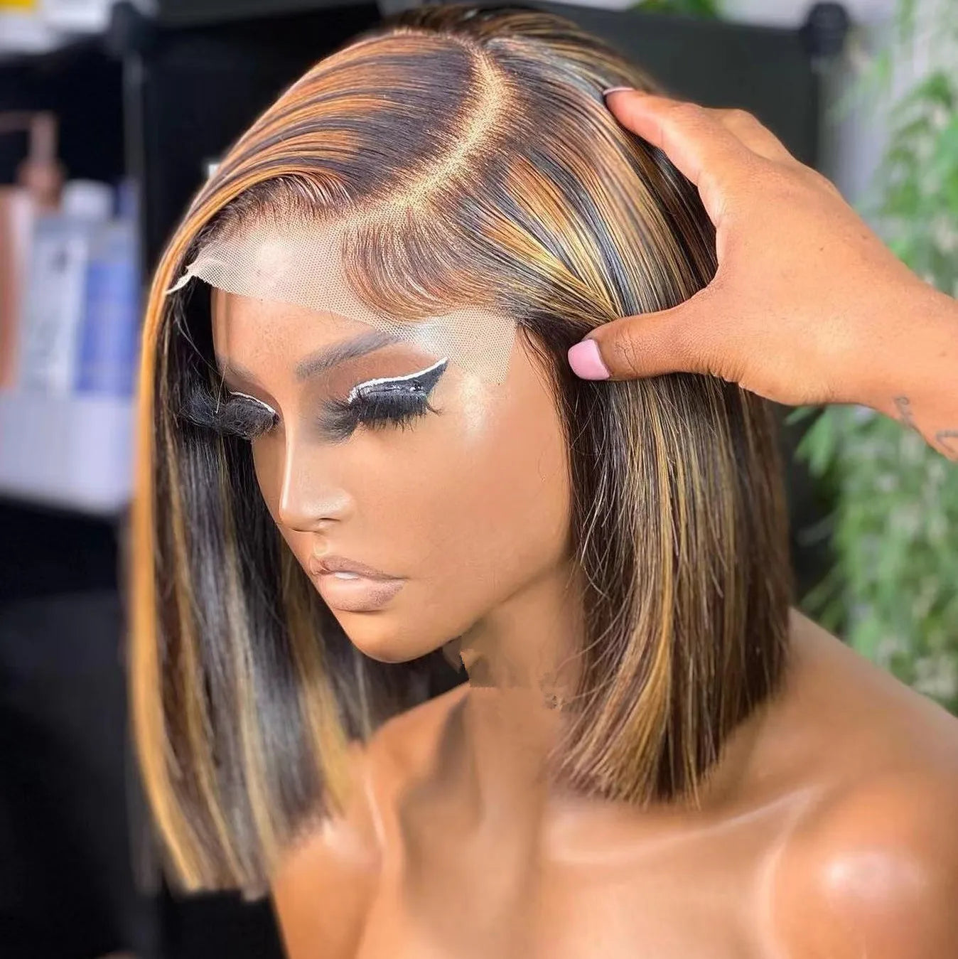 Human Hair Transparent Hd Lace Front Wig Pre Plucklace Closure Short Curly Bob Wig brazilian Hair Lace Frontal Bob Wigs