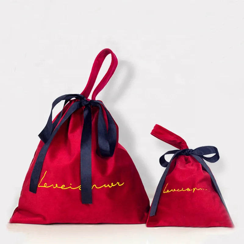 Wholesale Eco-friendly Velvet Gift Bag Velvet Shopping Bag