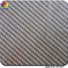 TSAUTOP 0.5m Width Forged Carbon Black Fiber Hydro Dip Water Transfer Printing