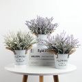Mini Potted Lavandula Plants Artificial Eucalyptus Boxwood Rosemary Greenery in Pots