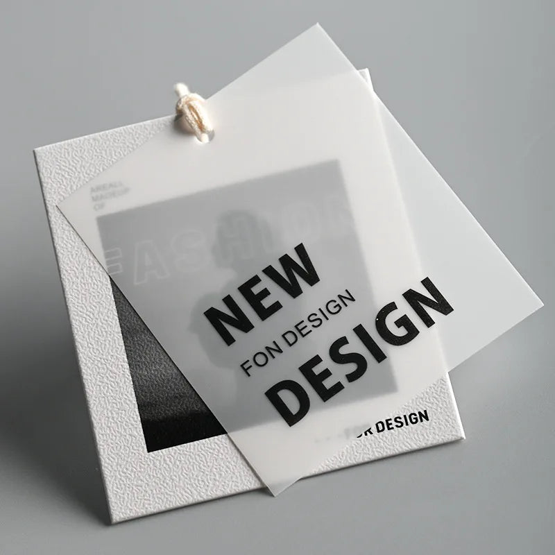 Clothes Hang Tags Custom Apparel Hang Tags and Labels Private Brand Logo Tags with PVC for Garment