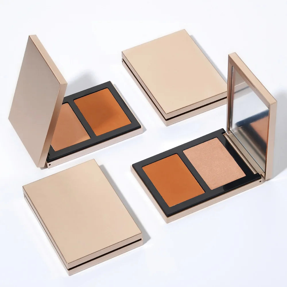 Luxury Logo Highlight Cosmetics Professionnel Vegan Bronzer Contouring Private Label Powder Face Makeup Contour Palette