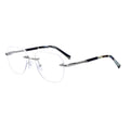 Newest Arrival Custom Logo Gold Stainless Rimless Optical Eyeglasses Glasses Rectangle Frame for Men for Women