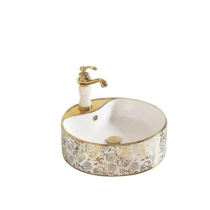 Professional Supplier Safety Washing Pedestal Basins Egg Shaped Electroplate Gold Counter Top Wash Basin Price in Bangladesh