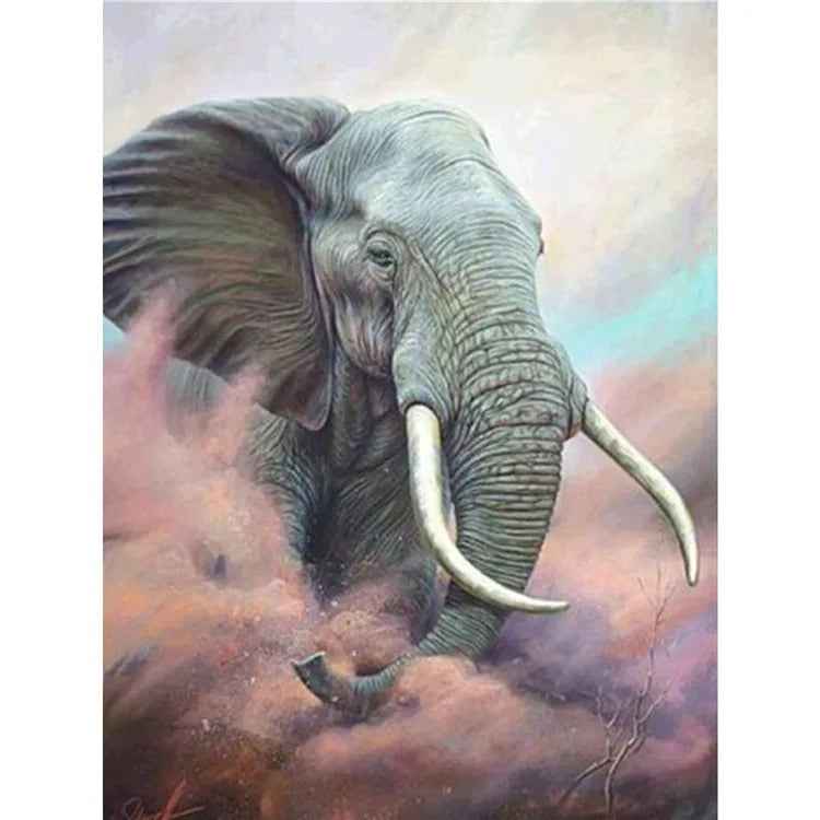 Animal Elephant DIY Diamond Painting 5D Fashion Wall Art Canvas Paint Diamond Painting Wholesale Home Decor Hand Embroidery