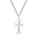 European American Style Hip-hop Titanium Steel Necklace Pendant Men's Cross Stainless Steel Couple Necklace Religious Theme