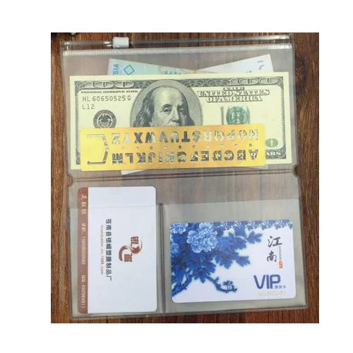 Clear PVC Pocket Zipper File Bag File Folder Bag Waterproof Document Pouch Traveler's Card Storage