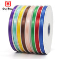 Wholesale  10 mm 100%  Polyester Single Face Sold  Colors Satin Ribbon  Roll  Accept Personalised Ribbon Printed for Gift Wrap