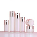 Wholesale 30g 50g 15ml 30ml 50ml 80ml 100ml Luxury Laser White Acrylic U Shape Airless Bottle and Jar Vacuum Package Container