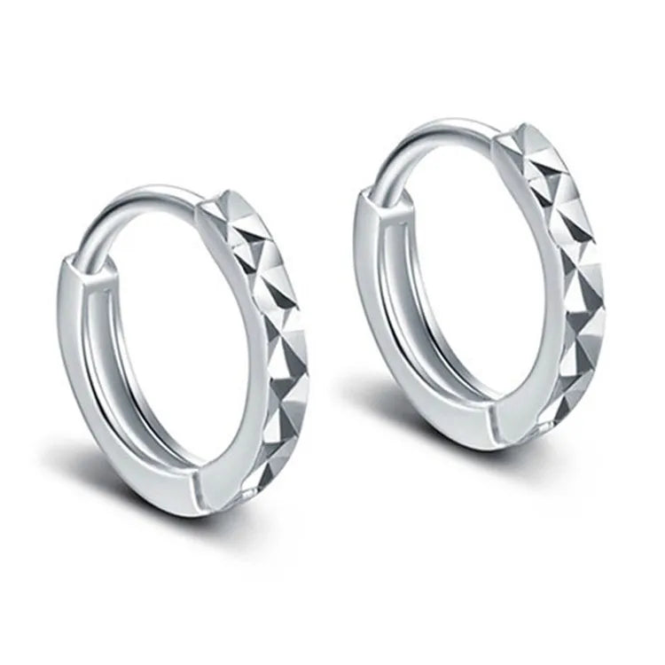 SP New Arrived Cute Style 925 Sterling Silver Flower Shaped Embroidery Hoop Earrings