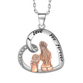 Wholesale I Love You Mom Love Heart NecklaceRhinestone Necklace for MomBest Mom Necklace Gift for Mother