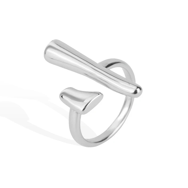 Adjustable Statement Boho Band Weaved Ring S925 Sterling Silver Polished Bar Rings