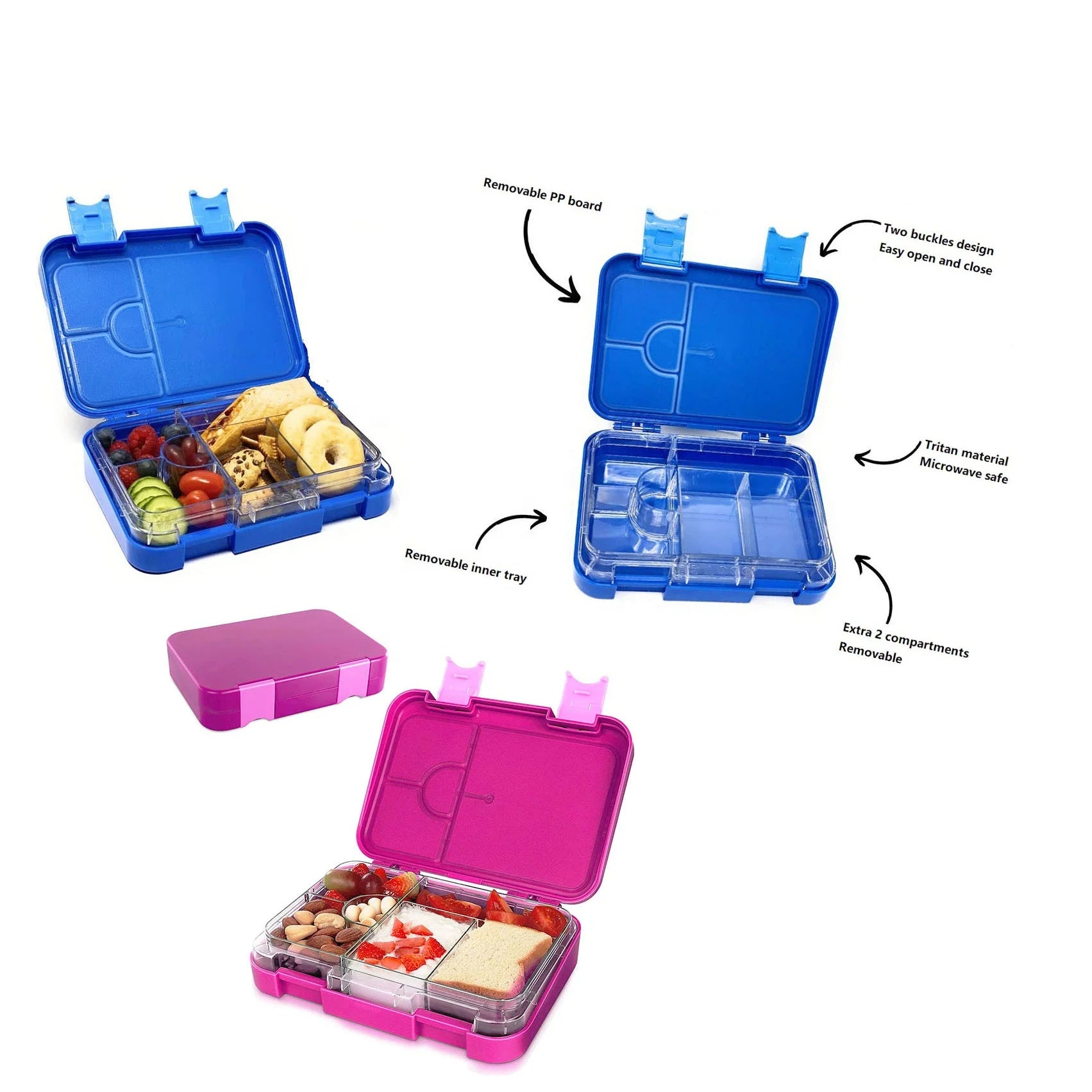 Portable Leakproof School Bento Box Buy Lunchbox for Junior Older Children Kids Plastic Lonchera Infantil China Trade Households