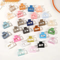 Wholesale Fashion Women 4cm Small Hollow Rectangle Hair Claw Clip Matte Solid Color Square Frosted Hair Clips