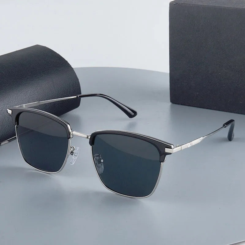 Personalised Half Frame Metal Vintage Sunglasses Luxury Style Designer Man Luxury Sunglasses 2026