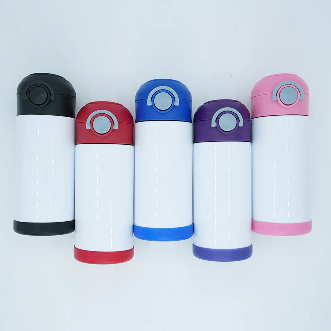 Custom Kid Water Bottles 12oz Sublimation Blank Straight Kids Tumbler Cup for Children