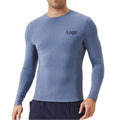 Men's 180 GSM Athletic Gym Tees EU Sizes S-2XL Quick Dry Long Sleeve Compression Tshirt Custom Logo Breathable Adults Running