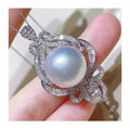 P1602 11-12mm Sterling Silver 18k Gold Plated Freshwater Pearl Beads Pendant Accessory DIY Mountings Wedding Jewelry Wholesale