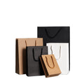 Kraft Black White Shopping Clothing Jewelry Packing Paper Bag With Handle