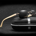 Hot Sale Fashion Square Rimless Mirror Wooden/Bamboo Temples Unisex UV400 Sunglasses 2026