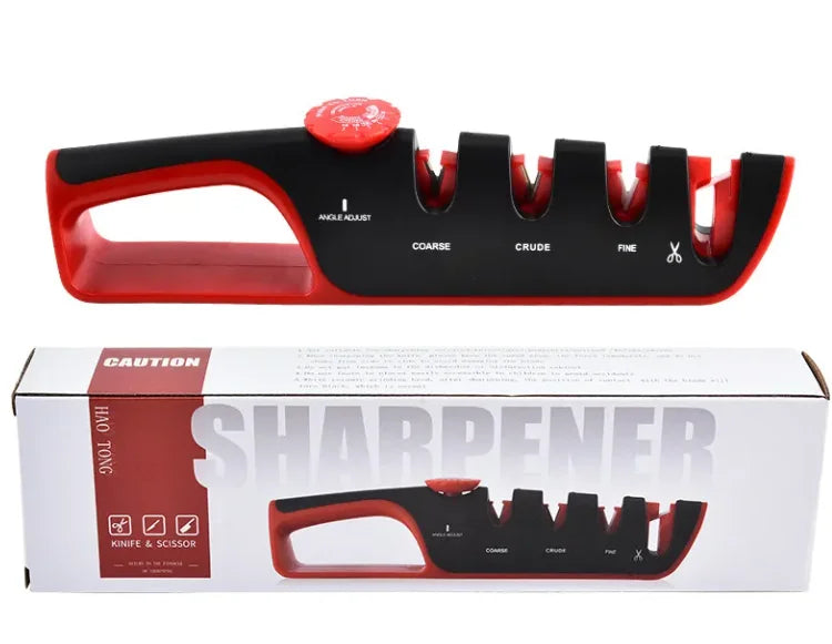2025 New Design 4-in-1 Professional Knife Sharpener Steel Precision Scissors and Whetstone Tools with Adjustable Angles