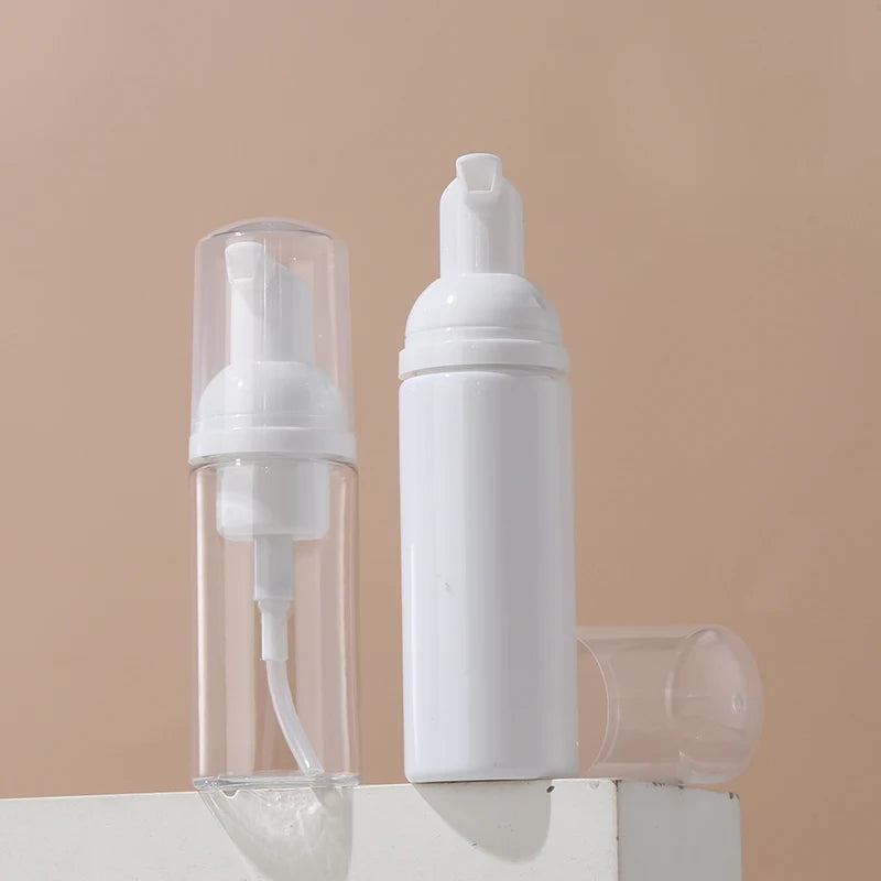 Empty Plastic Foam Pump Bottle 50ml 60ml 100ml 150ml 200ml Transparent White PET Facial Cleanser Mousse Foam Pump Bottle