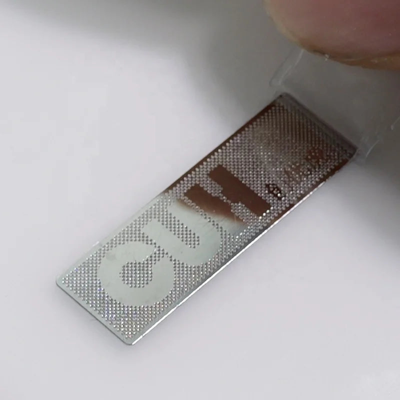 Matte Silver 3D Metal Transfer Logo Sticker Waterproof Adhesive UV Transfer Nickel Stickers