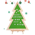 Hot Selling Christmas Tree Wooden Felt Letter Board for Display with Wood Stand Changeable Felt Letters Home Message Board